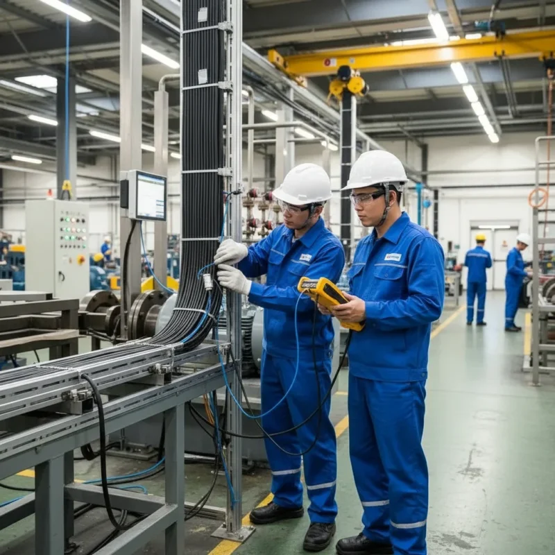 Hình ảnh Cách giảm hỏng hóc dây trong môi trường rung mạnh công nghiệp