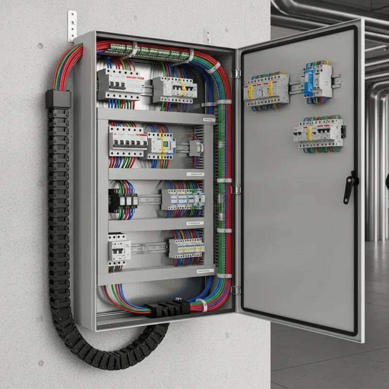 Hình ảnh Bố trí tủ điện công nghiệp chuẩn: ngăn nắp – an toàn lao động